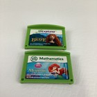 Leap Frog Explorer Video Game Cartridges Disney Pixar Brave Little Mermaid Math