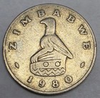 1980 Zimbabwe 20 Cents - Circulated Zimbabwean Copper Nickel World Coin