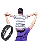 Men s Multilayer Braided Leather Stainless Steel Magnetic Bracelet Bangle Cuff