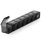  Extra Large Weekly Pill Organizer  7 Day Daily Pill Box Case Arthritis Black
