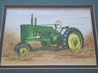 John Deere Model B Tractor - American Memory Prints By Edward Schaefer - Framed