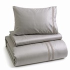 Lafiny Embroidered Stripe Bamboo Baby Crib Duvet Cover Set 3 Piece Nursery