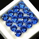 Round Cut Lot 10 Pcs Blue Color Sapphire 8mm Certified Natural Loose Gemstone