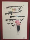Rare Lora Zombie  Choose Your Weapon - Signed Print  - Custom Framed - Coa