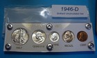 1946-d Mint Silver Set Of U s  Coins Lustrous Brilliant Uncirculated