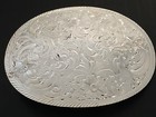 Montana Silversmiths Floral Classic Belt Buckle Western Cowboy Silver Plated 