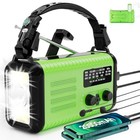 20000mah Emergency Hand Crank Radio  Noaa Weather Radio Am Fm   Light Green