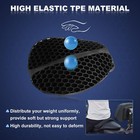 Foldable Motorcycle Gel Seat Cushion  Large 3d-honeycomb Large  Black 
