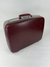 Samsonite Maroon Hard Shell Handle Travel Luggage Suitcase Vintage 19 