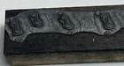 Nice Vintage Letterpress Printing Block Seven  7  Music Notes Wood Block