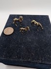 Vintage Miniature Solid Brass Horse Family Figurine Set Stallion Mare Foal