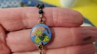 Antique Chinese 30s Import Unique Rare Necklace Enamel glass unique Clasp
