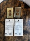 Lot Of 4 Solid Brass Vintage Metal Electrical Outlet Plate Cover Cottage Core