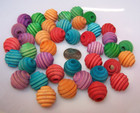 40 Bird Toy Parts 5 8  Colored Wood Beehive Beads  Wooden Craft Parts W  Hole 