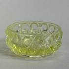 Antique Central Glass Open Salt Dip - Glows W  Blacklight - 1880s