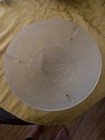 Antique Art Deco Glass Hanging Ceiling Light Shade Clear And White Frosted