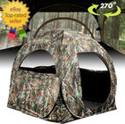 Pop-up Hunting Ground Blind With 270   See Through  Lightweight 1-2 Person Huntin
