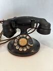 Vintage Western Electric E-1 D-1 Black Desk Phone Telephone Rotary Dial As-is