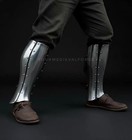 Handmade Steel Greaves   Medieval Larp Leg Armor