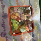 Vtg 90s Y2k Beaded Curtain Beistle Nos- Iridescent Rainbow Mirror