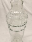 Vintage Decorative Glass Clear Bottle Vase Raised Rope Design  12 5  Tall