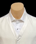 Men s After Six Ivory Tuxedo Vest With Satin Trim Wedding Groom Prom Medium