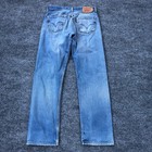 Levis 501 Original Fit Men s Button Fly Jeans  Size 35x36  33x32  Distressed