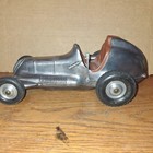 Rare Tether Car 1950 s Roy Cox Chrome Thimble Drome Champion Aluminum Free Ship