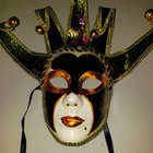 Signed Venetian Mardi Gras Carnival Masquerade Hand Made Wall   Mask New Orleans