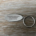 Peterbilt Keychain - Authentic Red Logo Pewter Epoxy Key Chain Tag