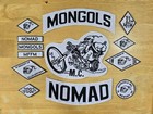 Mongols Mc Patch Set Nomad 1  Mffm Genghis Rider Fallen Brothers Embroidered