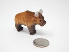Bison Buffalo Figurine Decor Art Small Sculpture Statue Carved Miniature Animal