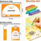 Crayons Bulk Set - 40 Boxes Of 24 Assorted Colors  960 Count Durable