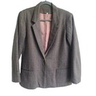 Savannah Vintage Wool Women s Size 12 Single Button Tweed Two Pocket Jacket Line