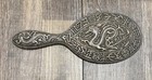 Antique Sterling Silver Chinese Dragon Repousse Asian Hand Mirror