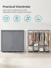    new         portable Wardrobe W  Cover - 4 Rods   Shelves  66  Wide