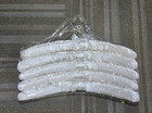 Vintage Set Of 5 Satin Padded Clothes Hangers New In Original Package
