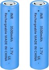 2 Packs 18650 Rechargeable Battery 3 7v 3500mah 18650 Flat Top  no Pr Ship 
