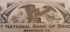 1951 First National Bank Of Braddock Stock Certificate Pennsylvania W Stamps B