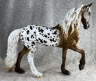 Custom Painted Breyer Friesian Sport Horse  Sooty Palomino Appaloosa