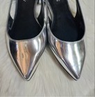 Guess Los Angeles Silver Pointed Toe Strappy Shoes Size 9