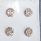 Lot Of Antique Vntg Metal Buttons With Pastes     028-l