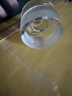 Vintage Antique Large Heavy Clear Glass Round  Bottle Stopper Only 2 5   nice  
