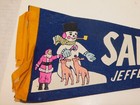 Vintage Christmas Santa s Village Pennant Flag Jefferson Nh Felt Travel Souvenir