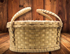 Rare Wabanaki Covered Basket Antique Maine Indian Splint Basket Product Maine