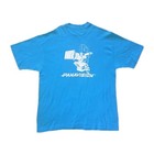 Vtg 90s Hanes Beefy Panavision Graphic T Shirt Large Turquoise Movie Promo Usa