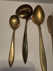 Vintage Dirigold Dirilyte Goldware Serving Flatware Set Of 7 Plus Extras