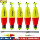5pcs Fishing Bobbers Eva Foam Round Floats Snap-on Spring Fishing Floats 3 Size