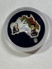 2002 Uganda 5000 Shillings Australia Shaped Silver Proof Coin Flanders   Baudin
