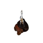 Vintage Hand Blown Glass Unicorn Figurine On Wood Base Miniature